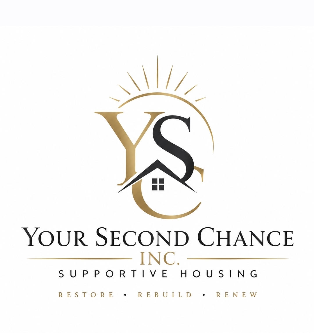 Your Second Chance Inc. supportive housing logo with the words Restore, Rebuild, Renew.